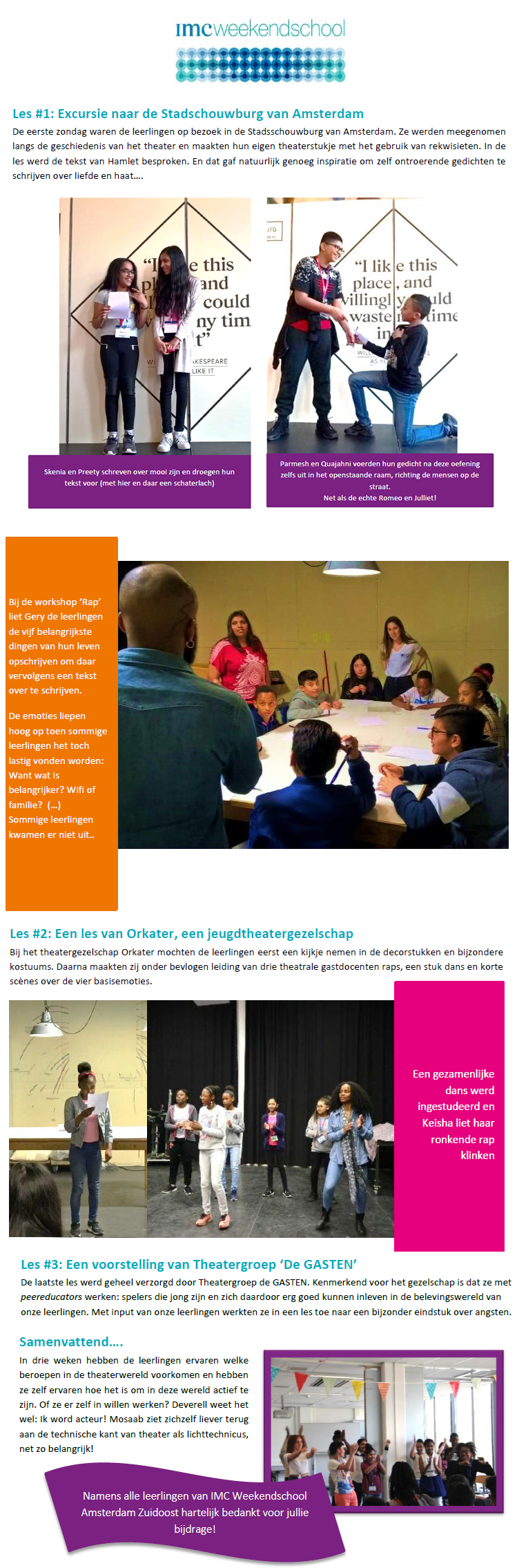 imc weekendschool impressie